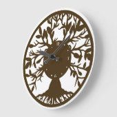 Grande Horloge Ronde Arbre De Vie (Angle)