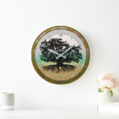 Grande Horloge Ronde ARBRE DE VIE Ciel et Terre (Maison)