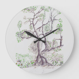Grande Horloge Ronde arbre naturel