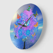 Grande Horloge Ronde Arbre papillon (Angle)