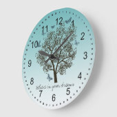 Grande Horloge Ronde Arbre rêveur (Angle)