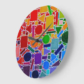 Grande Horloge Ronde Arc-en-ciel (Angle)