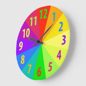 Grande Horloge Ronde Arc-en-ciel (Angle)
