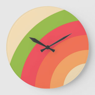 Grande Horloge Ronde Arc-en-ciel