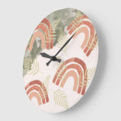 Grande Horloge Ronde Arc-en-ciel Boho (Angle)
