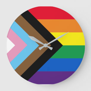 Grande Horloge Ronde Arc-en-ciel Lgbtq drapeau de la diversité gay