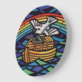 Grande Horloge Ronde Arche de Noé avec l'Esprit Saint (Angle)