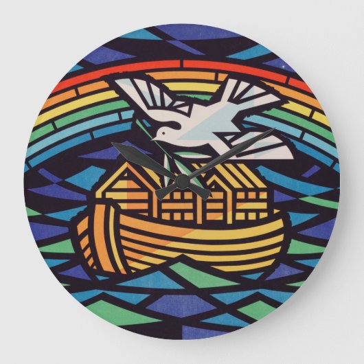 Grande Horloge Ronde Arche de Noé avec l'Esprit Saint (Recto)