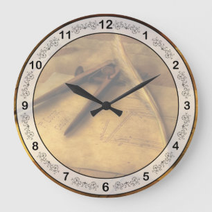 Grande Horloge Ronde Architecte - Le Dessinateur