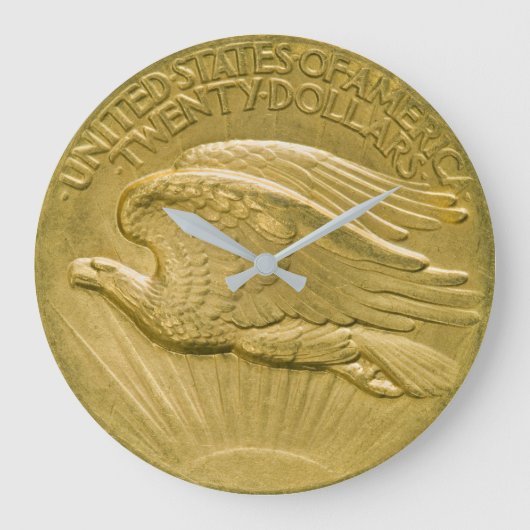 Grande Horloge Ronde Argent 1907 d'Eagle de double de morceau d'or des (Recto)