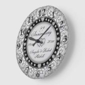 Grande Horloge Ronde Argent pour chaque année (Angle)