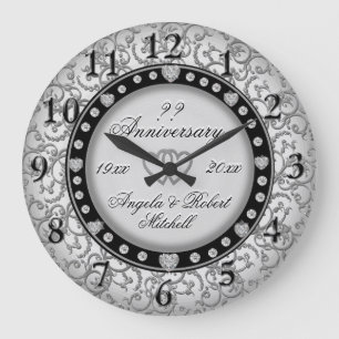 Grande Horloge Ronde Argent pour chaque année