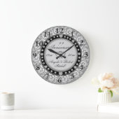Grande Horloge Ronde Argent pour chaque année (Maison)