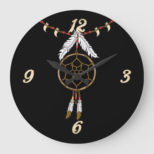 Grande Horloge Ronde Arizona Dream Catcher Mur Clock (Recto)