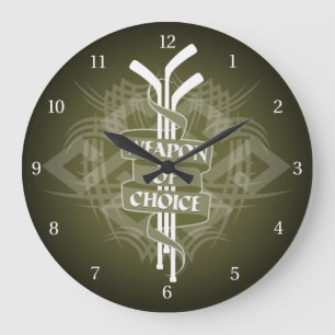 Grande Horloge Ronde Arme De Choix (Hockey)