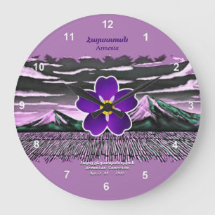 Grande Horloge Ronde Armenian Genocide Acrylic Wall Clock