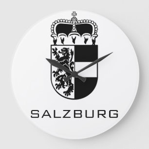 Grande Horloge Ronde Armoiries de Salzbourg en monochrome Fine Art