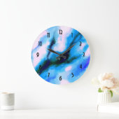 Grande Horloge Ronde Arrière - plan Abstrait de l'espace extra-atmosphé (Maison)