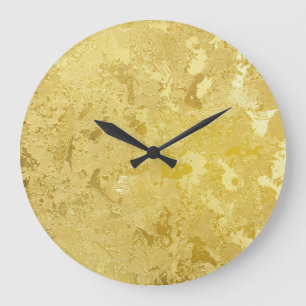 Grande Horloge Ronde Arrière - plan Abstrait de texture d'or