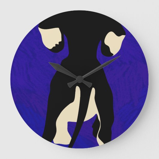 Grande Horloge Ronde Arrière-plan bleu (Recto)