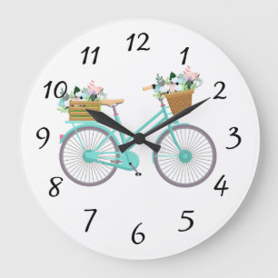 Grande Horloge Ronde Arrière - plan de vélo Animé