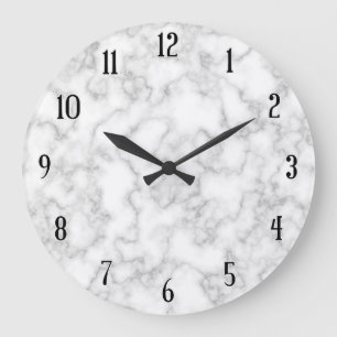 Grande Horloge Ronde Arrière - plan en pierre marbré de marbre de bla