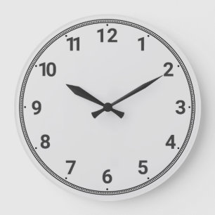Grande Horloge Ronde Arrière - plan gris clair