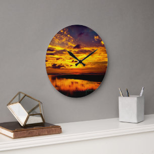 Grande Horloge Ronde Arrondir l'horloge murale de forme
