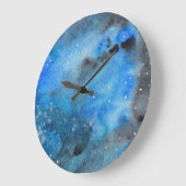 Grande Horloge Ronde Art Abstrait (Angle)