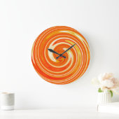 Grande Horloge Ronde Art abstrait #11 de remous moderne (Maison)