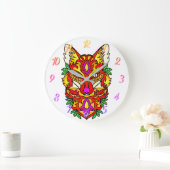 Grande Horloge Ronde Art abstrait Fox (Maison)