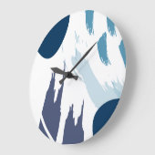 Grande Horloge Ronde Art Abstrait moderne (Angle)