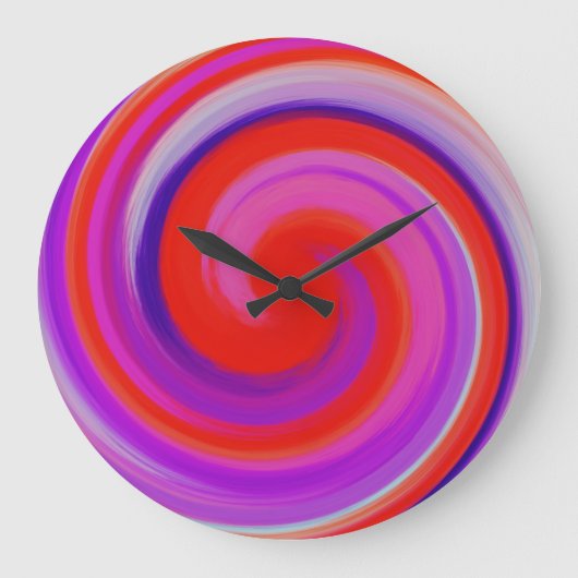 Grande Horloge Ronde Art Abstrait n° 6 (Recto)