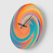 Grande Horloge Ronde Art Abstrait n° 7 (Angle)