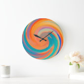 Grande Horloge Ronde Art Abstrait n° 7 (Maison)