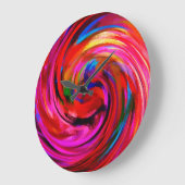 Grande Horloge Ronde Art Abstrait n° 9 (Angle)