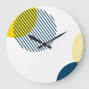 Grande Horloge Ronde Art abstrait urbain moderne, simple, minimal et te