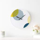 Grande Horloge Ronde Art abstrait urbain moderne, simple, minimal et te (Maison)