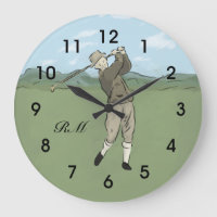 Art de golf de style Vintage monogramme