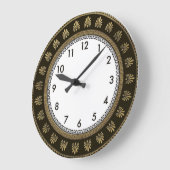 Grande Horloge Ronde Art Deco (Angle)