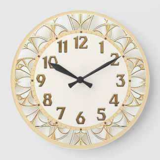 Grande Horloge Ronde Art Déco
