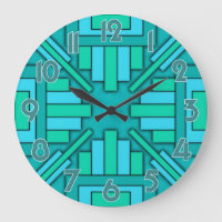 Art déco années 1920 Motif vert vert Turquoise géo