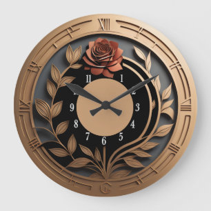Grande Horloge Ronde Art déco élégant