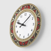 Grande Horloge Ronde Art Deco Elegant Wall (Angle)