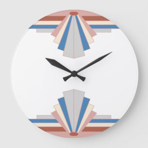 Grande Horloge Ronde Art deco element in rose gold, blue & grey03