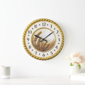 Grande Horloge Ronde Art Deco Gold (Maison)