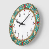 Grande Horloge Ronde Art Deco Mint Wall (Angle)