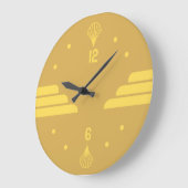 Grande Horloge Ronde Art déco moderne (Angle)