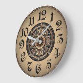 Grande Horloge Ronde Art Deco Wall Clock (Angle)