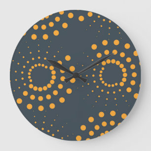 Grande Horloge Ronde Art motif géométrique moderne, simple et abstrait